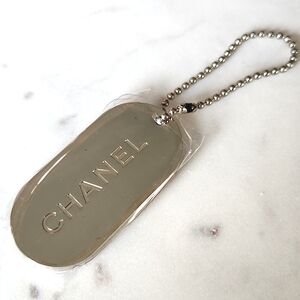Authentic Chanel Dog Tag Keychain